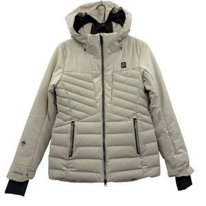 Orage Jasmine Hybrid Jacket Womens Large Cream Color Skiing Cold Weather